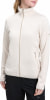 Damen-Fleecejacke in Beige mit Reißverschluss und Taschen.