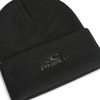 Schwarze Strickmütze mit O'Neill-Logo auf der Vorderseite.