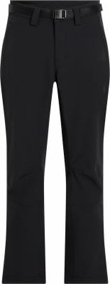 Schwarze Hose mit Gürtel und gesteppten Knien. Schwarze Hose mit Gürtel und gesteppten Knien.