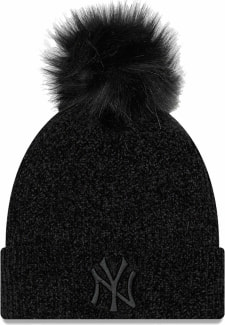 New York Yankees Chenille Black Bobble čepice