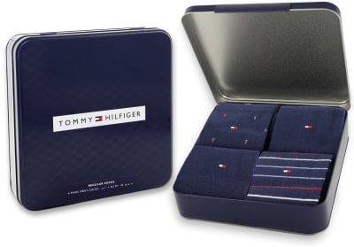 Tommy Jeans TH Men Tin Giftbox zokni, 4 pár