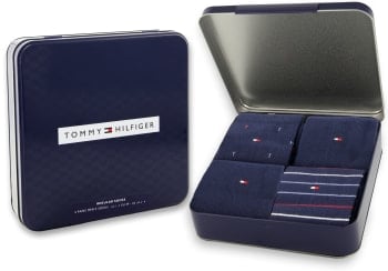 Tommy Jeans TH Men Tin Giftbox zokni, 4 pár