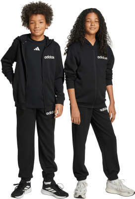adidas J LIN FT TS 220 Jogginganzug mit Kapuze adidas J LIN FT TS 220 Jogginganzug mit Kapuze