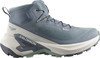 Blauer Salomon Wanderschuh mit Gore-Tex-Membran und Schnellverschluss.