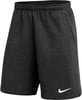Herren dunkelgraue Nike Jogginghose Shorts mit Logo am Bein.