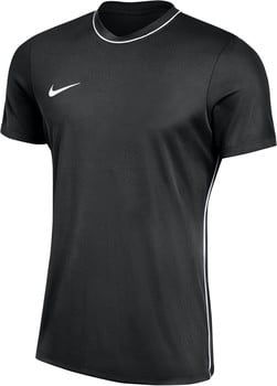 Čierne tričko Nike s bielym lemom pri krku a na boku.