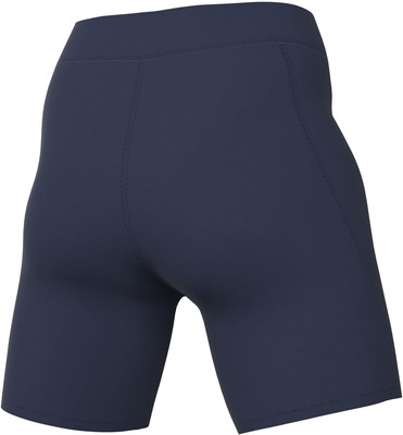 Rückansicht einer dunkelblauen Radlerhose mit Nähten. Rückansicht einer dunkelblauen Radlerhose mit Nähten.