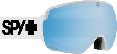 SPY+ Skibrille mit blauer Spiegellinse und weißem Band. SPY+ Skibrille mit blauer Spiegellinse und weißem Band.