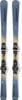 Nordica Spitfire Ski mit Bindung sind blau mit geometrischem Muster.