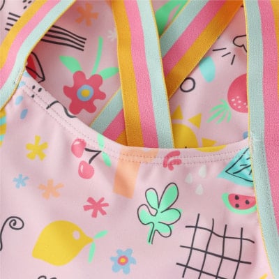 Colorkids COLORBadeanzug AOP w.Elastic Straps Colorkids COLORBadeanzug AOP w.Elastic Straps