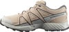 Beige Trailrunning-Schuh mit schwarzen und grauen Details und dem Schriftzug SPEEDCROSS.