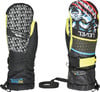 Skihandschuhe mit Wolfsmotiv und LEVEL-Schriftzug.