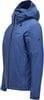 Blaue Herrenjacke mit Kapuze und Peak Performance Logo.