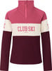 Damen-Pullover in Rosa mit langen Ärmeln und „CLUB SKI“-Aufdruck.