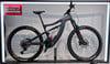 Ein Mountain-E-Bike mit Federung und dem FIRMEN RADL.AT-Logo.
