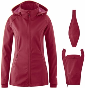 Mamalila Allrounder Softshell-Tragejacke mit Kapuze