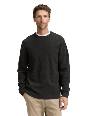 Tom Tailor Structured Knit férfi pulóver