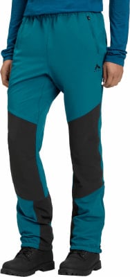 Herren-Outdoorhose in Türkis mit schwarzen Einsätzen. Herren-Outdoorhose in Türkis mit schwarzen Einsätzen.