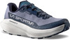 Ein blauer Laufschuh mit weißer Sohle und La Sportiva-Logo.