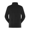 Schwarzer Herren-Fleecepullover mit Stehkragen und langen Ärmeln.