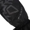 Schwarze Skihandschuhe mit reflektierendem Muster und McKinley-Logo.