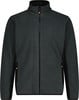 Herren dunkelgraue Fleecejacke mit Reißverschluss und Stehkragen.