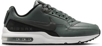 Sötétzöld férfi Nike Air Max cipő fehér talppal és fekete részlettel.