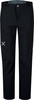 Schwarze Outdoorhose mit Logo und Reißverschlüssen am Oberschenkel.