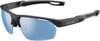 Schwarze Sportbrille mit blauen Gläsern und Bollé-Logo.