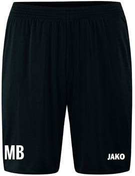 Schwarze Sporthose mit JAKO-Logo und Initialen MB.