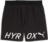 Schwarze Shorts mit weißem HYROX-Schriftzug und Puma-Logo.