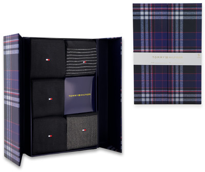 Tommy Hilfiger díszdoboz zoknikkal és kockás mintával. Tommy Hilfiger díszdoboz zoknikkal és kockás mintával.