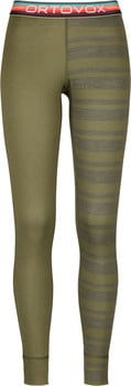 Damenleggings mit Streifenmuster und ORTOVOX-Logo.