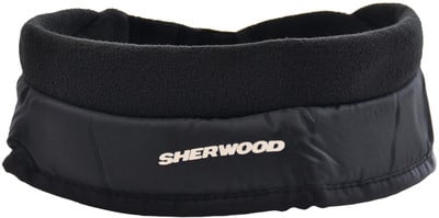 Schwarzer Fleece- und gesteppter Nackenschutz mit Sherwood-Logo.