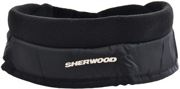 Schwarzer Fleece- und gesteppter Nackenschutz mit Sherwood-Logo.