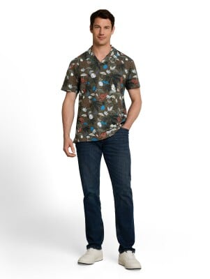 Tom Tailor Allover Printed férfi póló