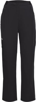 Schwarze Outdoorhose mit Logo und Reißverschlusstaschen. Schwarze Outdoorhose mit Logo und Reißverschlusstaschen.