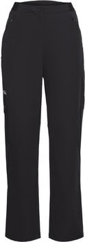 Schwarze Outdoorhose mit Logo und Reißverschlusstaschen.