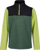 Fleece-Pullover für Jungen mit Stehkragen und Reißverschluss, Farbblock-Design.