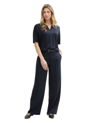 Tom Tailor TOM TAILOR Cupro V-Neck Női póló