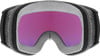 Skibrille mit violetter Spiegelscheibe und Schaumstoffdichtung.