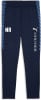 Dunkelblaue Puma Sporthose mit Logo und Schriftzug.