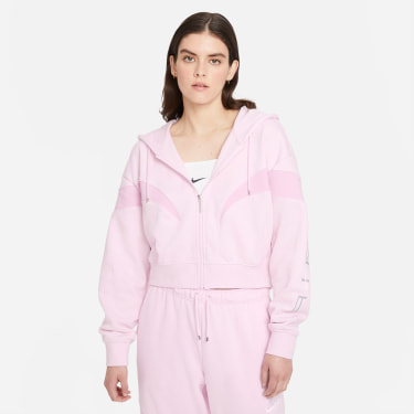 Air Oversized Fleece Hoodie mit Fullzip