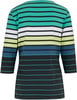Gestreiftes Damen-T-Shirt mit 3/4-Ärmeln in verschiedenen Farben.