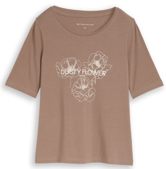 Tom Tailor Crew Neck Woman Print női póló