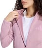 Damen-Pink-Jacke mit Adidas-Logo, Detail Vorderseite.
