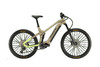 Sandfarbenes Haibike E-Mountainbike mit Dämpfern und Federung.