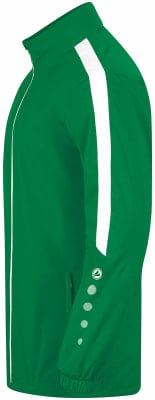Grüne Jacke mit weißem Streifen am Ärmel und Logo Grüne Jacke mit weißem Streifen am Ärmel und Logo