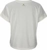 Cremefarbenes T-Shirt mit kurzen Ärmeln und Active Rebel Logo auf dem Rücken.