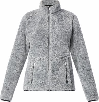 Graue Fleecejacke mit Reißverschluss und zwei Taschen. Graue Fleecejacke mit Reißverschluss und zwei Taschen.